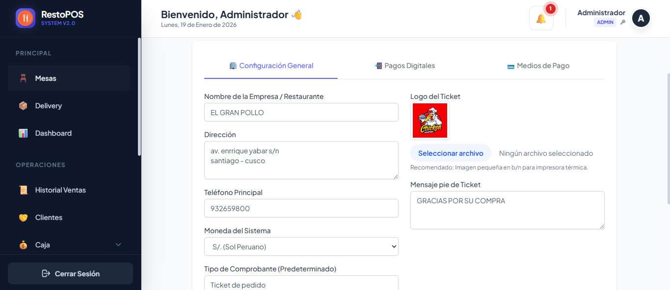 Galería de RestoPOS 10